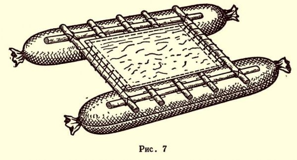Непотопляемый пневматический плот