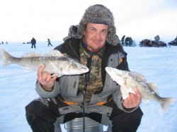 Рыбалка судака на блесну со льда